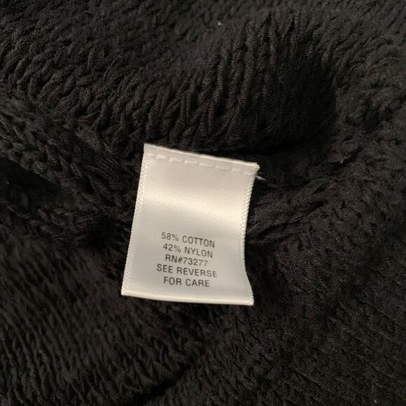 New APT 9 Womens Black Tie Tape Yarn Pullover Sweater‎ Size Small NWT $50 - Picture 7 of 8